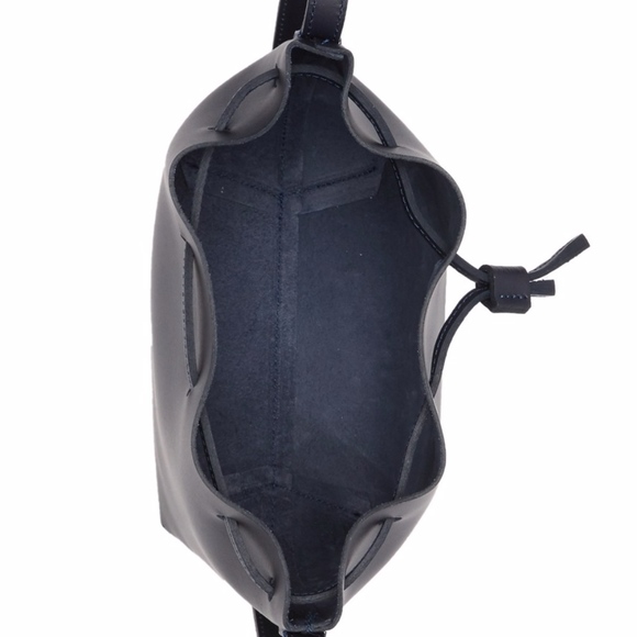 Lancaster Paris Pur Smooth Leather Bucket Bag Blue